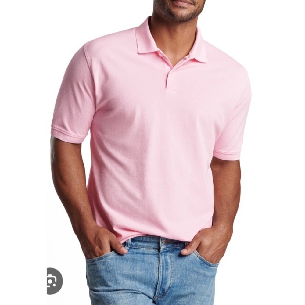 Peter Millar Nanoluxe Mens Pink Cotton Golf Polo Shirt Size XL Logo Embroider